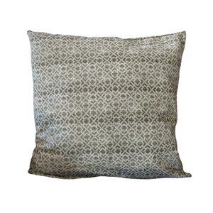 Green White Diamond Pillow Cover - Handmade